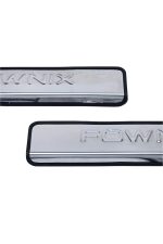 کلوزآپ نوشته FOWNIX روی پارکابی استیل تیگو ۸
